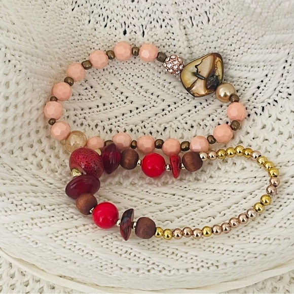 Handmade Bundle 2 bracelets stretch - Picture 2 of 7